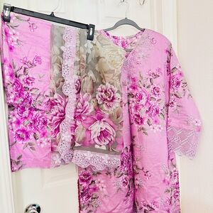 Floral Pink Women's 2 pc Set